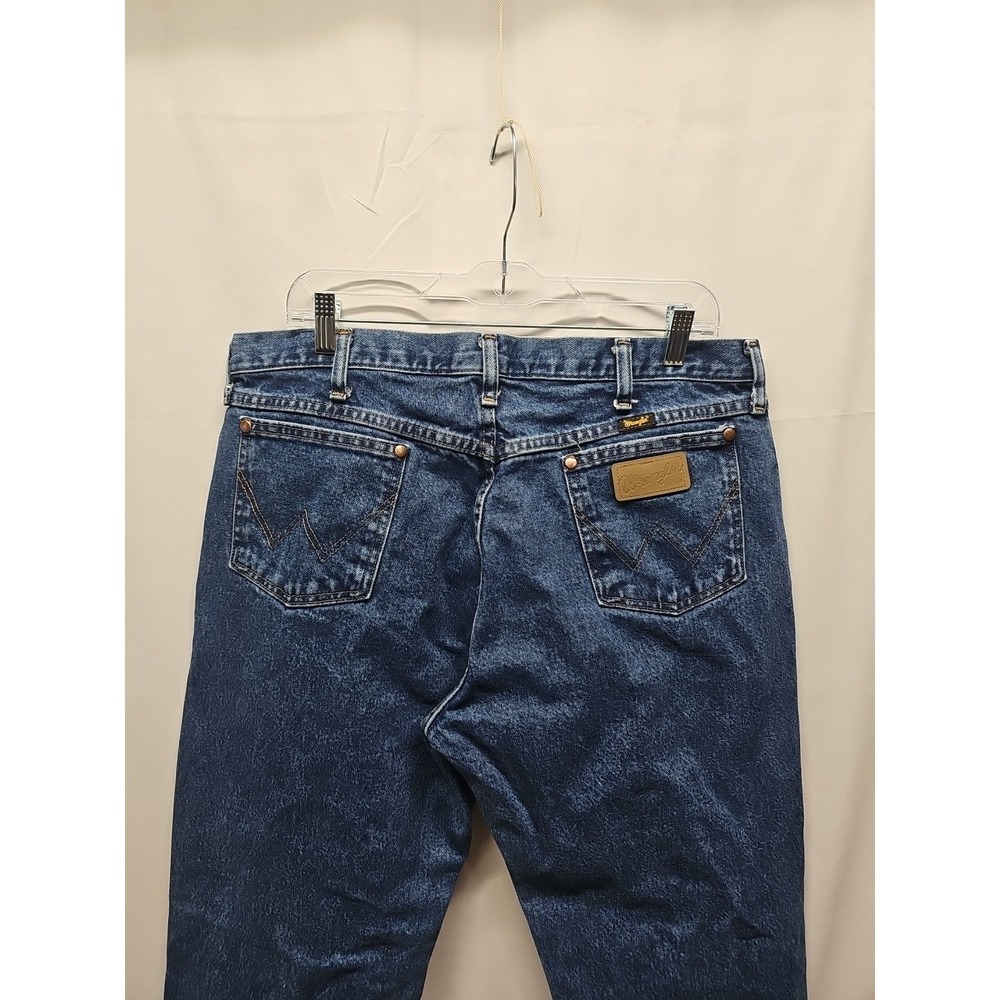 Wrangler Men Blue Cowboy Cut Original Fit Jeans Stonewashed 1013mwzgk Size 36x30 - Picture 14 of 16